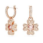 Swarovski Bông Tai Cỏ Bốn Lá Swarovski Idyllia Màu Vàng Hồng 5674212