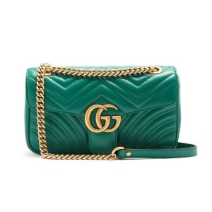 Gucci GG Marmont Shoulder Bag Màu Xanh Size Small 26