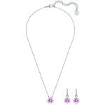 Swarovski Set Dây Chuyền Bông Tai Millenia Màu Hồng 5619503