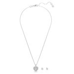 Swarovski Set Dây Chuyền Bông Tai Swarovski Idyllia Trái Tim Màu Bạc 5684383