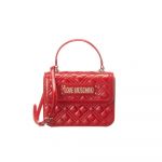 Moschino Top Handle Quilted Dáng Hộp Màu Đỏ Size 20