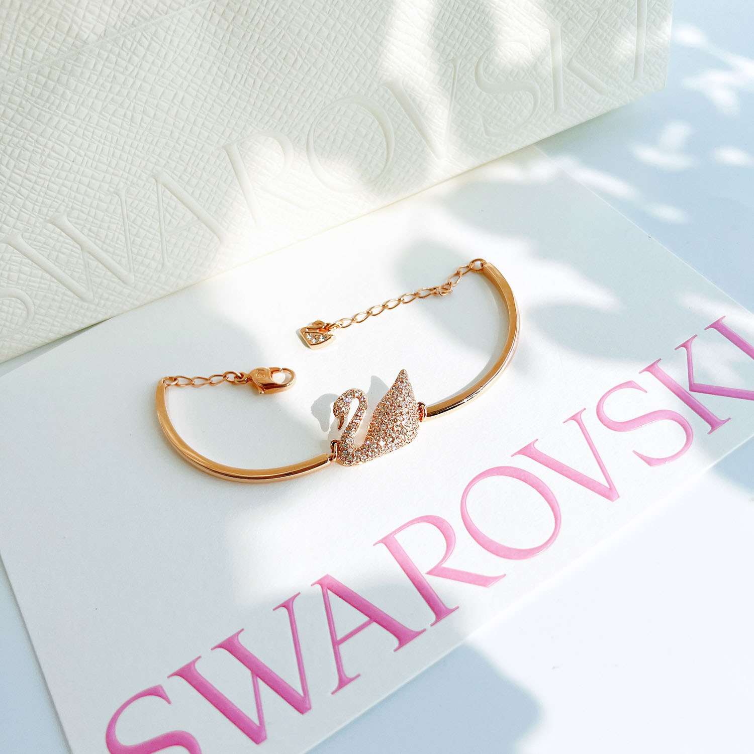 Swarovski Swan Lắc Tay Thiên Nga Màu Vàng Hồng 5142752
