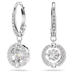 Swarovski Bông Tai Đá Nhảy Swarovski Sparkling Dance Una Màu Bạc 5504652