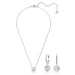 Swarovski Set Dây Chuyền Bông Tai Đá Nhảy Swarovski Una Sparkling Dancing 5504652 5286137
