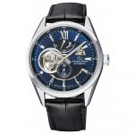 Orient Star Contemporary Automatic Open Heart Mặt Tròn Dây Da Màu Đen RE-AV0005L