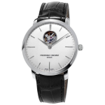 Frederique Constant Slimline Heart Beat Automatic Mặt Tròn Hở Tim Dây Da Màu Đen FC-312S4S6